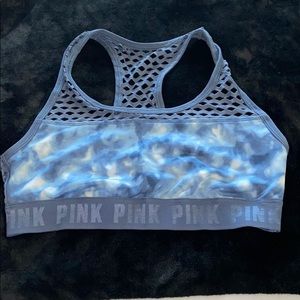 VS Pink Blue Tye Dye Sports Bra- Medium